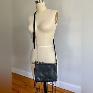Rachel Roy | Black Leather Crossbody Bag